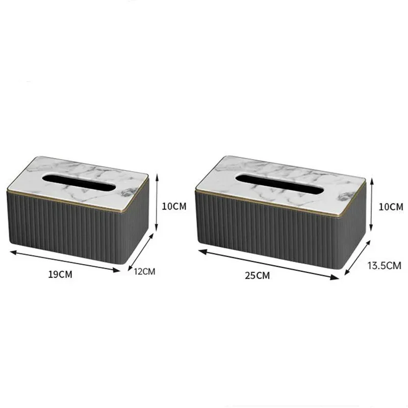 Leather Tissue Storage Box Marbling Paper Drawer Korean Creative Vertical Pattern Tissue Box Car Home Hotel Storage Supplies 4