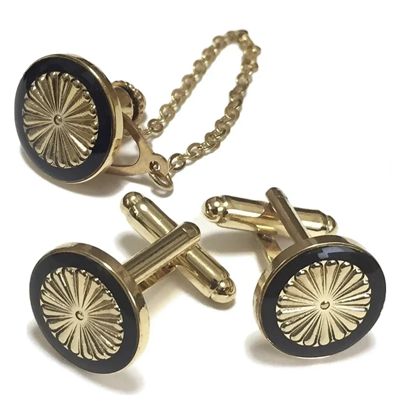 Chrysanthemum Cufflinks Senior Shirt Brooch Small Badge Vintage Men 'S Suit Chrysanthemum Pattern