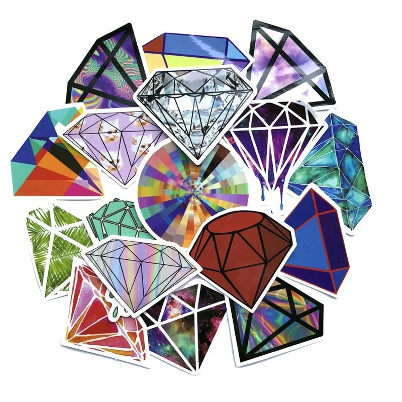 

10 Sets = 180PCS Transparent Diamond Sticker Suitcase Skateboard Computer Sticker