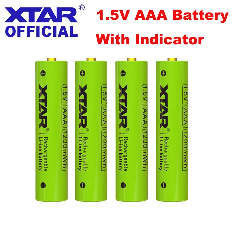Batteria Xtar 1.5V Aaa Con Indicatore 1200Mwh Ricarica Batteria Agli Ioni Di Litio Corrente Di Scarica Max 1.6A Carica Da Xtar Lc4 Bc8 Bc4