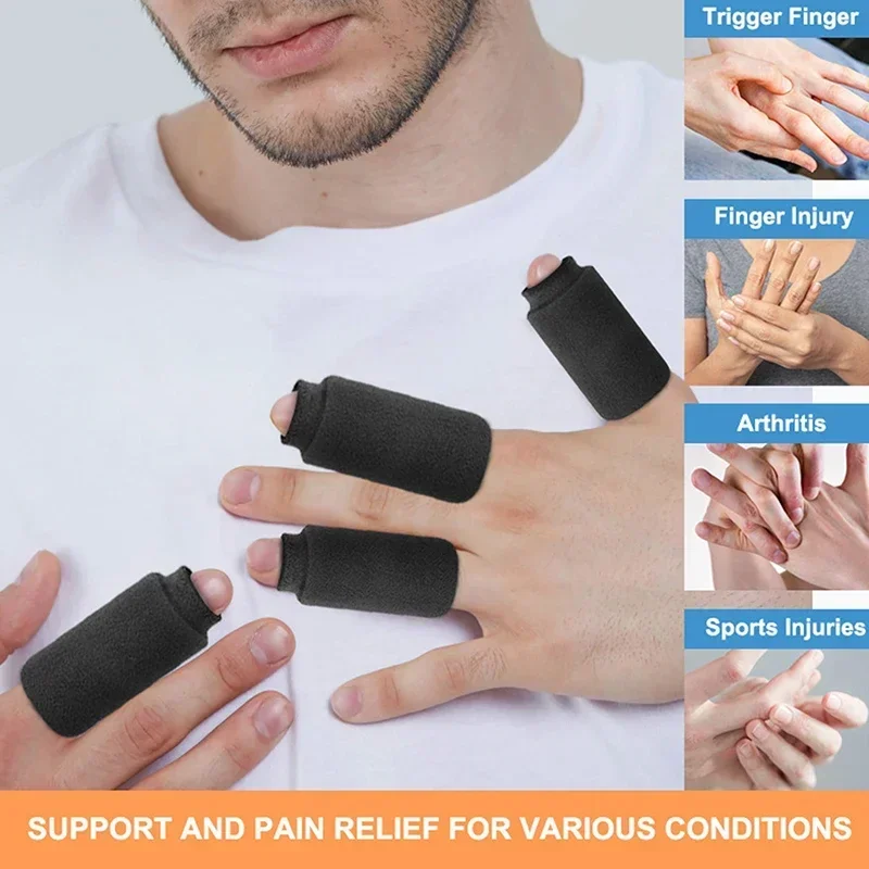 Finger Ice Sleeves 4PCS Finger & Toe Cold Gel Ice Packs Thumb Ice Packs Hot Cold Compression Sleeves For Arthritis Hand Care