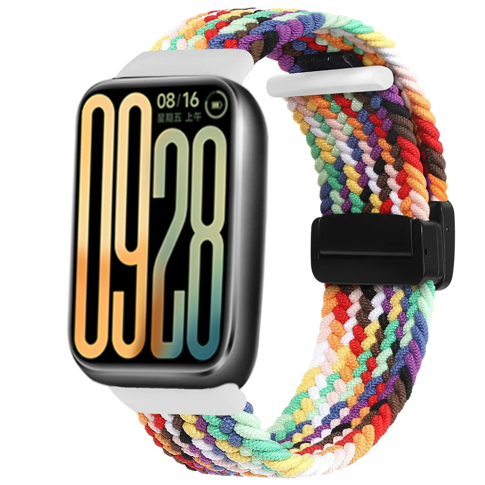 Nylon Braided Magnetic Buckle Breathable Adjustable Watch Strap Bracelet