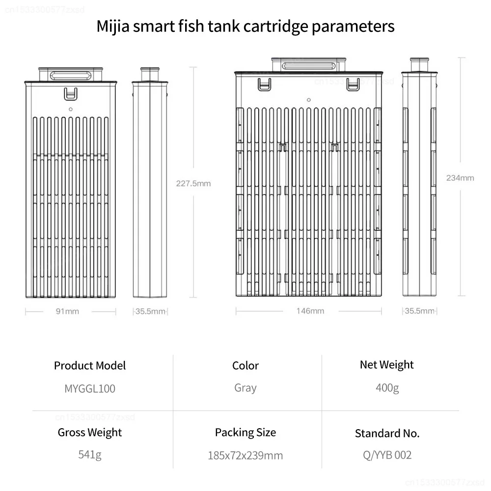 Mijia Aquarium Filterkartusche Set mit Physikalischer und Biochemischer Filtration, 50W Heizstab, Intelligente Konstanttemperatur – Detail 4