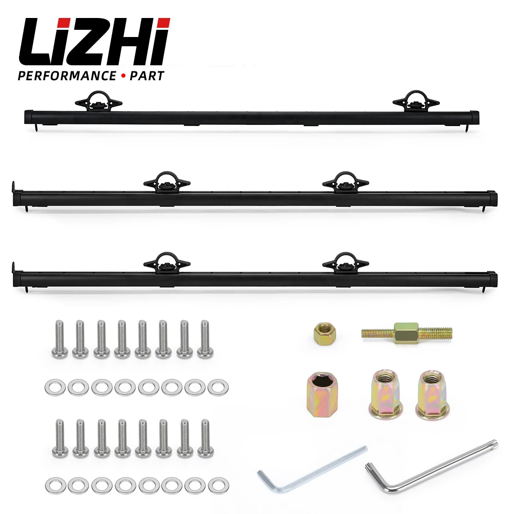 Trail Rail Kit Per 20-22 Jeep Gladiator 3.0L 3.6L V6 Utility Rails Tie Down Truck Bed Rail 82215956 Rail Cap Roof Rack Crossbars