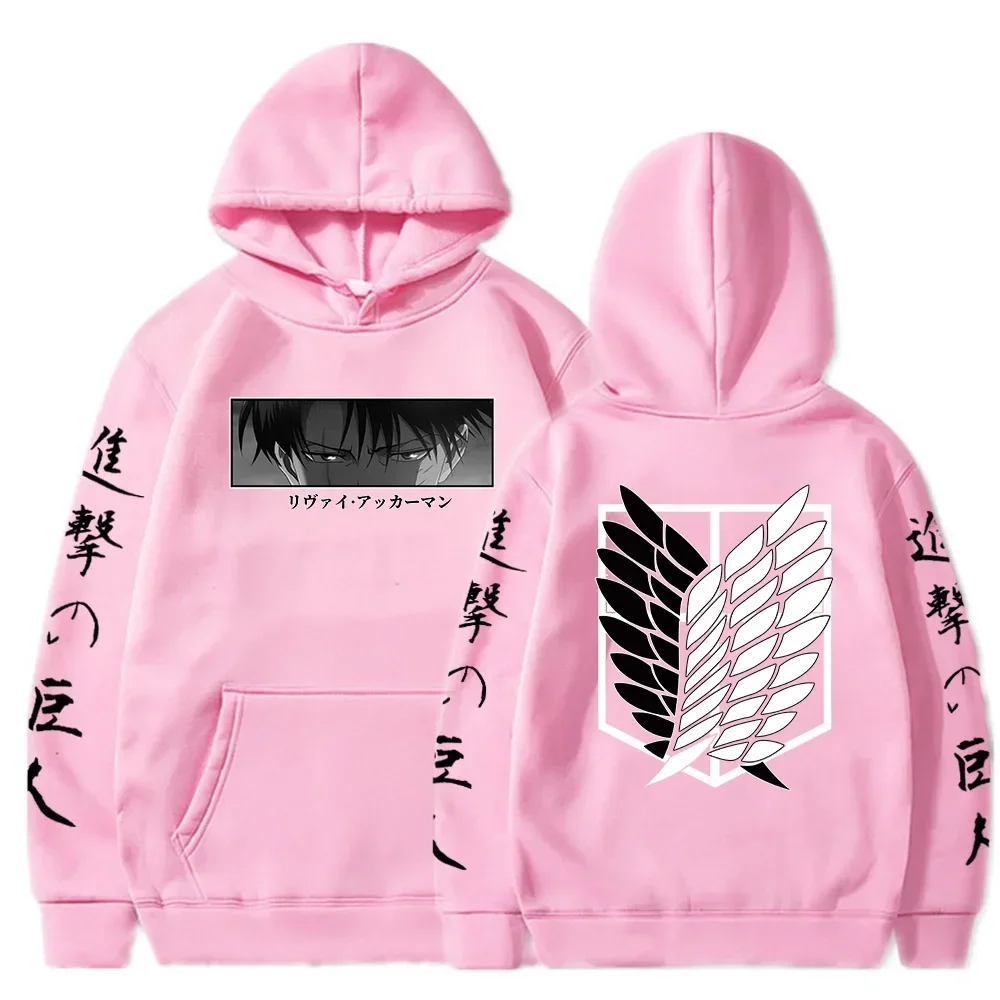 Attack on Titan Levi Kyojin No Shingeki Anime Print Hoodie Sweatshirt Men Women Harajuku Pullover Plus Size 3