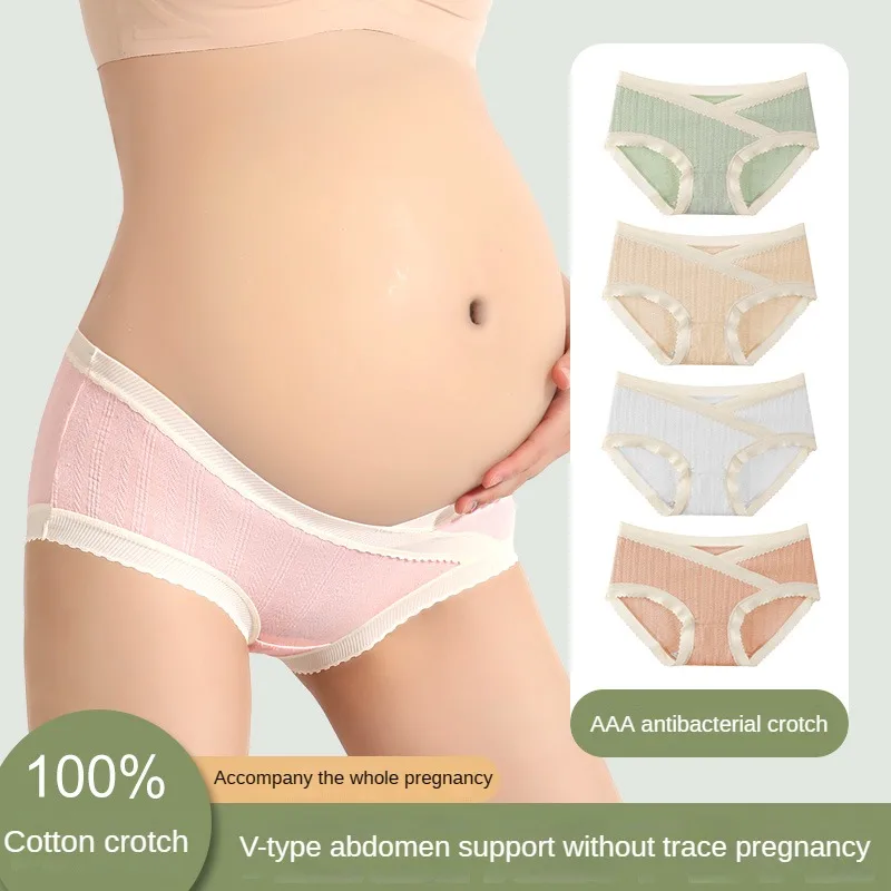 

Мягкие трусики V-образной формы, трусики для поддержки живота, нижнее Белье для беременных и родов, трусики для беременных женщин