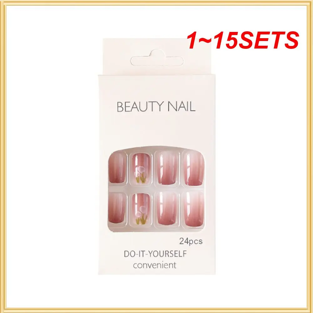 

1-15 наборов носимых легко наносимых модных аксессуаров для красоты держится до 2 недель топ не повреждает ногти для женщин