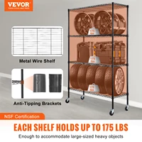 VEVOR 4 Layers Storage Shelf Ladder Shelving Stair High Shelf Unit Bookshelf  For Kitchen Warehouse Commercial Space Racks 2