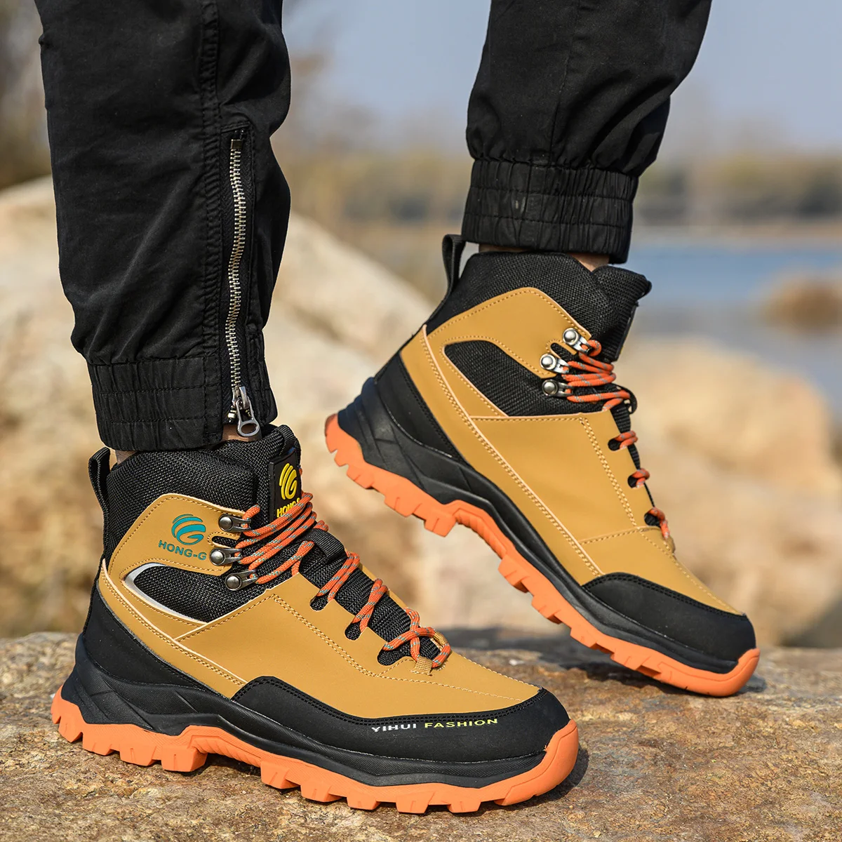 Safety Shoes Men Work Sneakers Indestructible Shoes Anti-smash Puncture-Proof Protective Shoes Steel Toe Construction Work Boots - Image 2