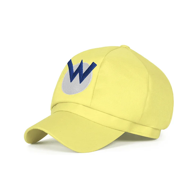 Anime Game Super Luigi Brothers Cosplay Hat Adult Children's Letter Embroidered Cotton Baseball Cap Octagonal Cap Sun Hat