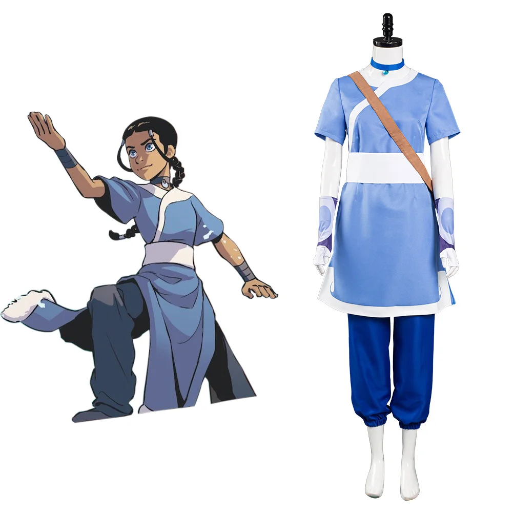 

Adult Avatar: the last Airbender Katara Cosplay Costumes Halloween Carnival Suits