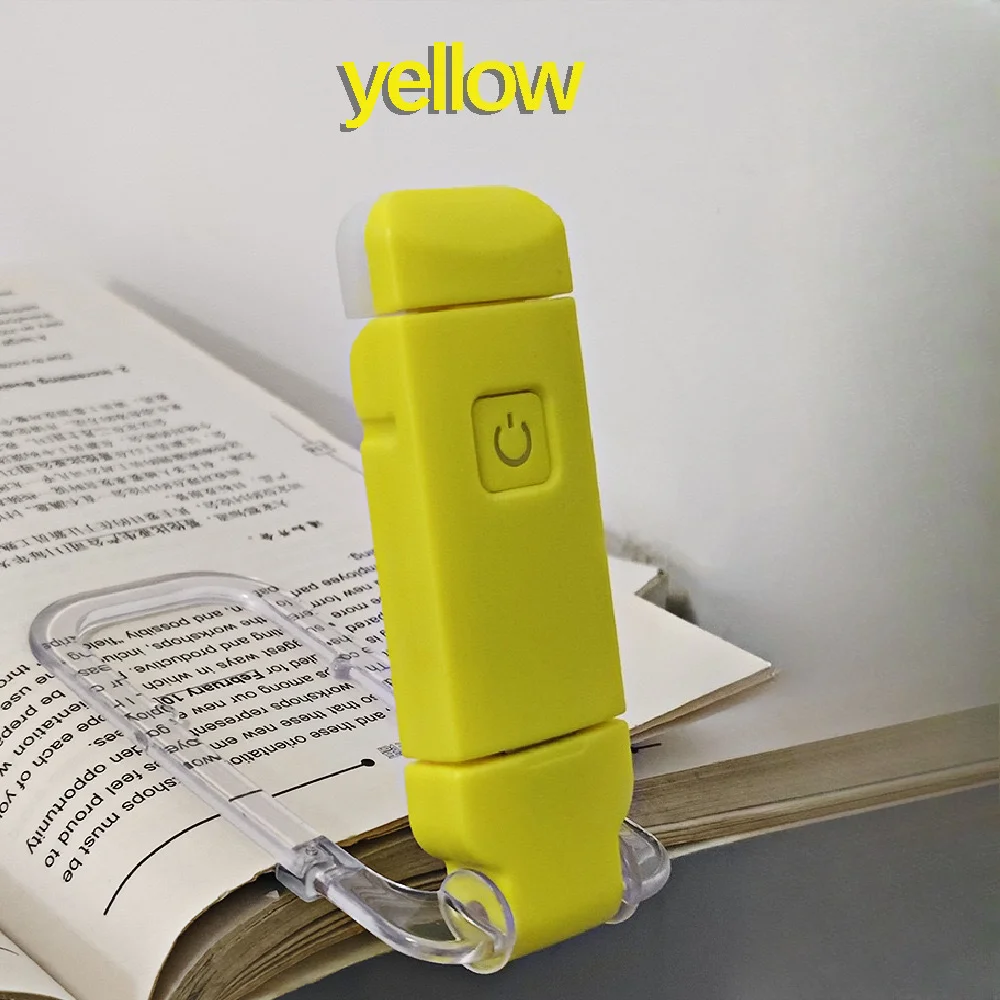 Portable LED USB Rechargeable Eye Protection Reading Light with Clip Bookmark Feature
