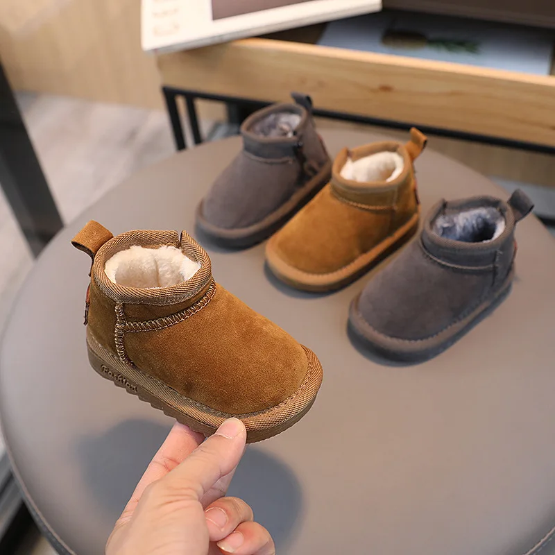 Baby Snow Boots Winter Infant Warm Fur Shoes Newborn Outwear First Walkers Classic Style Toddler Boy Girl Ankle Boots For Baby 2