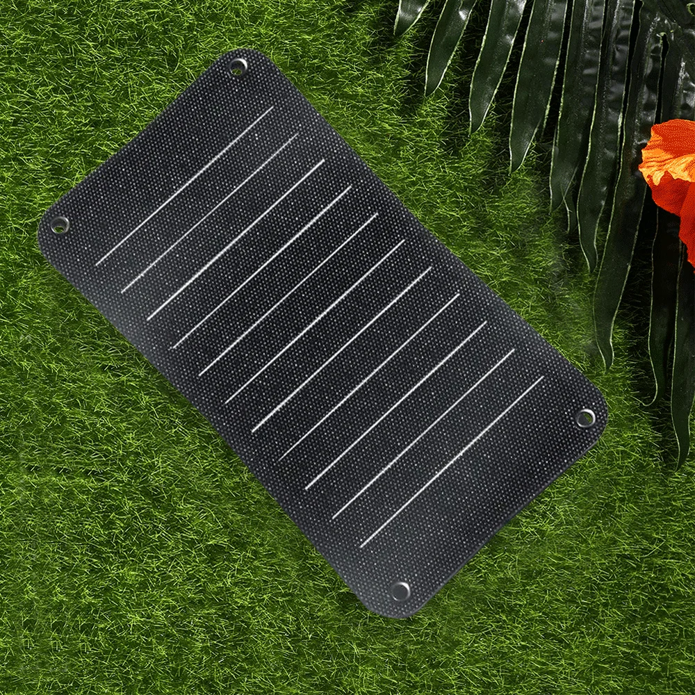 10W ETFE Solar Panel Sunpower Chip Outdoor Travel Backpack Charging Pad Phone Cell Waterproof Photovoltaic Plate USB 5V Charger
