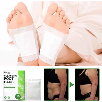 Anti-edema Ginger Pad Detox Slimming Foot Patches Stress Relieve Natural Herb Feet Treatment Body Toxins Adhesive Pads for Foot 2