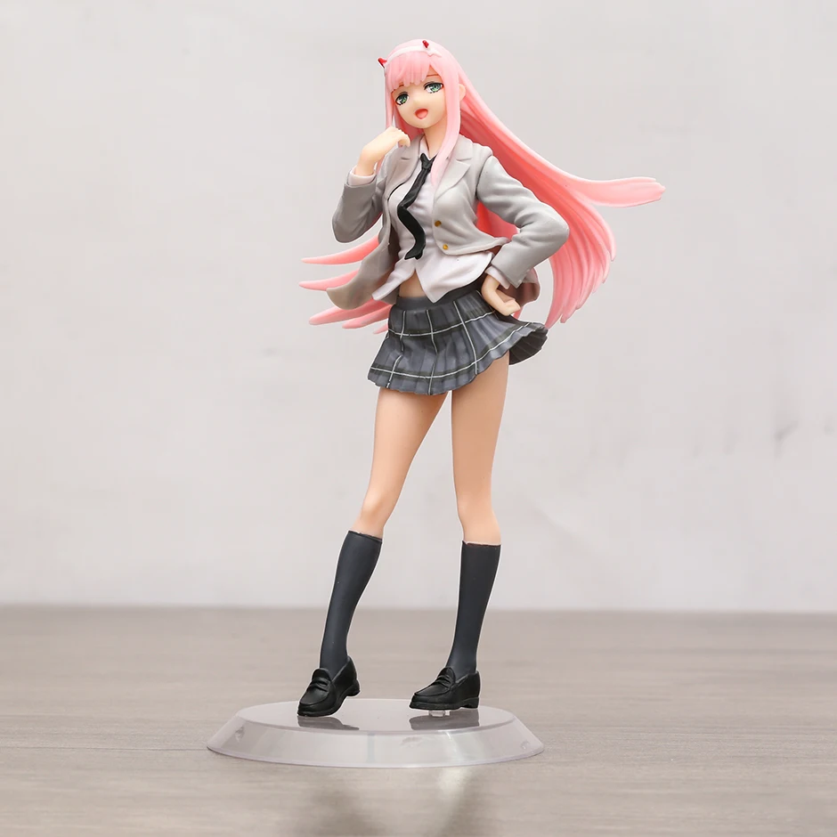 

Anime Figural Darling In The Franxx Zero Two 02 School Uniform Ver.Collectible Model Figure Toy Ornament Doll Present
