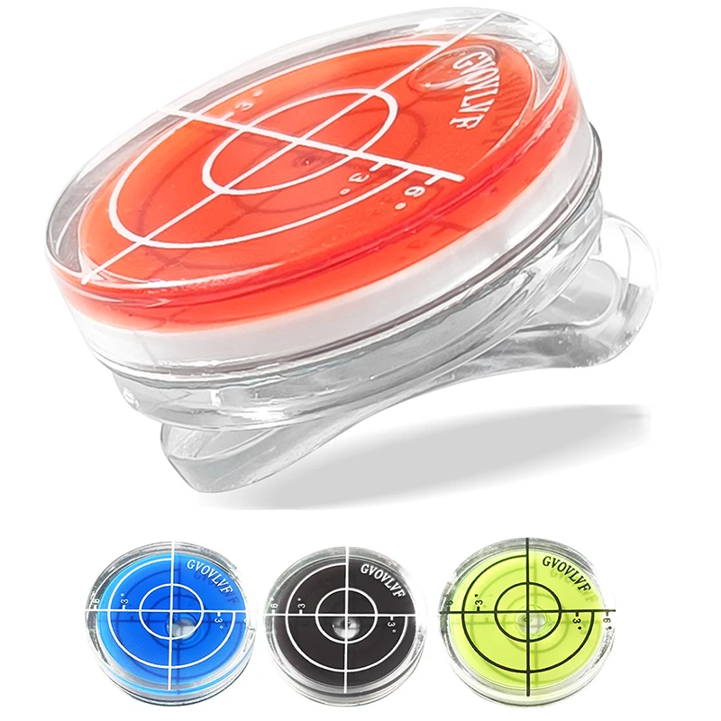4pc Golf Slope Putting Level Reading Ball Marker & Hat Clip Outdoor Golfing Sports Training Tool-Six Colors, Gift For Golfers