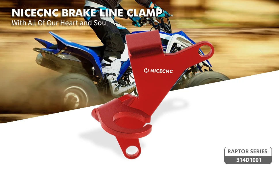 Für Raptor 700 ATV Bremsleitung Klemme Kurbelgehäuse Kabel Schlauch Halter Für Yamaha Raptor 700 2006-2024 Raptor 700R 2009-2024 Aluminium – Detail 4