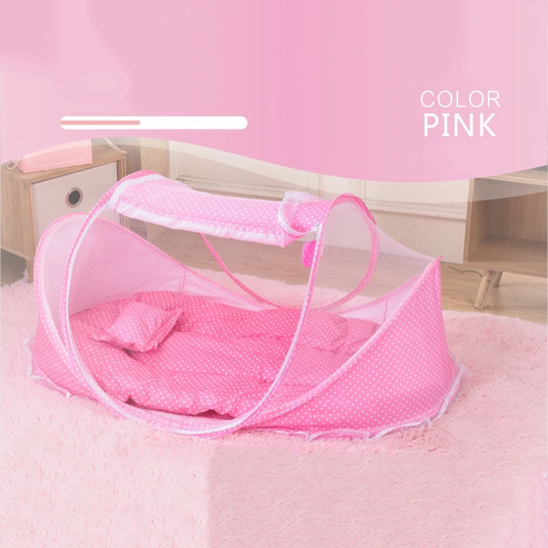Baby Bed Portable Mosquito Net Crib Netting Folding Baby Mosquito Net Mattress Pillow Suit Newborn Cradle Mesh Tent Bedding crib mosquito net