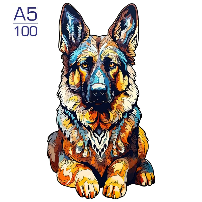 3D Puppy Wooden Jigsaw Puzzle - Premium Animal Puzzle Gift in Boutique Box