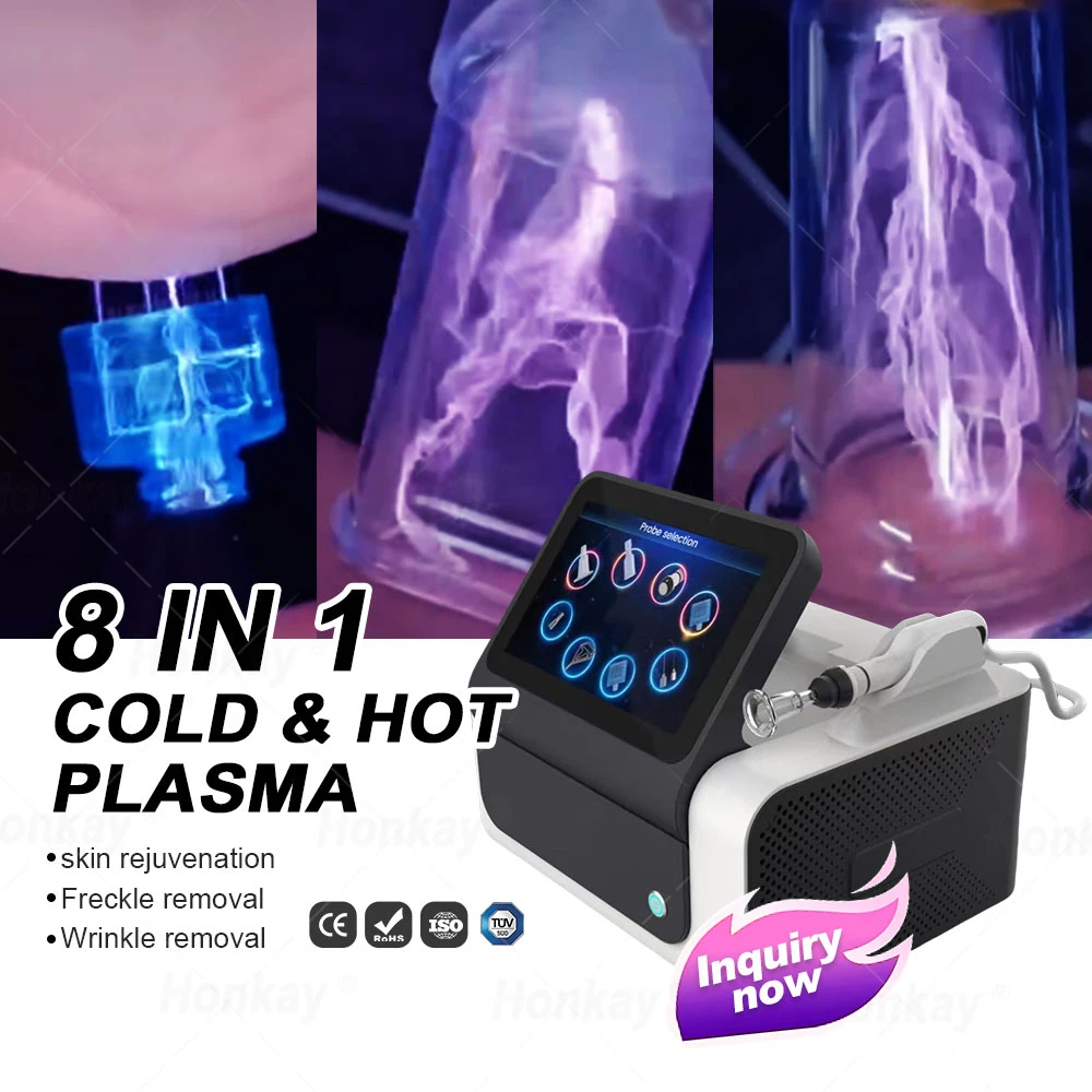 8 In 1 Warm Plasma Face Lift Jet Plasma Anti-Acne Firming Skin Rejuvenation Anti-Inflammation Hair Growth