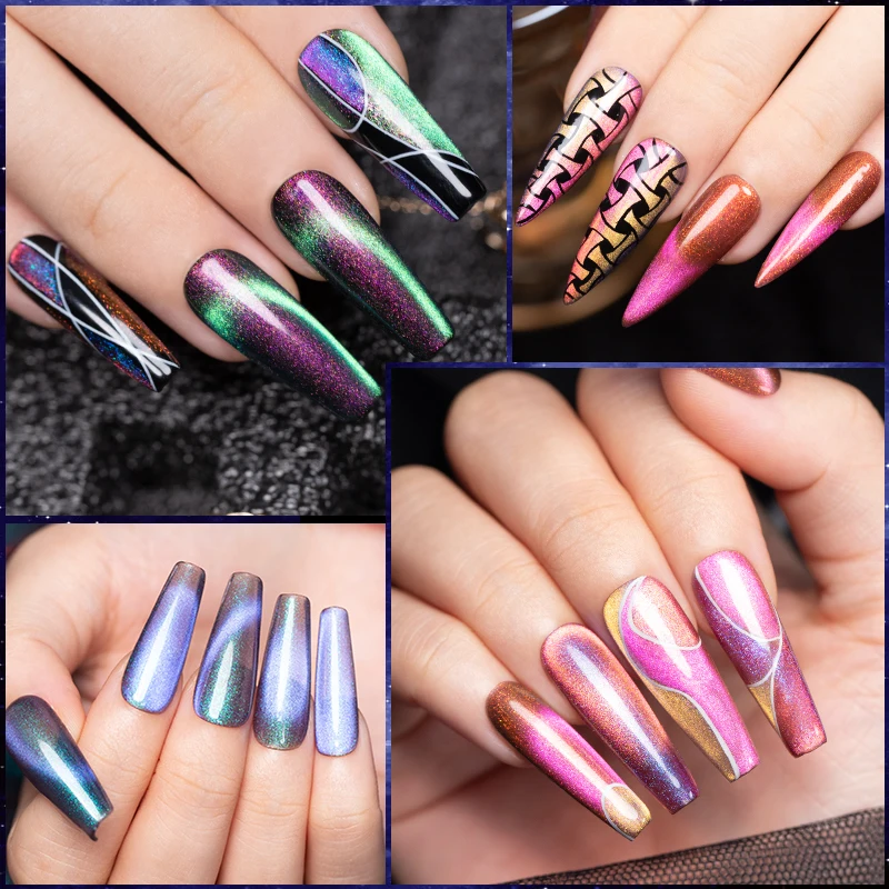 Aurora Glitter Magnetic Gel Nail Polish Set