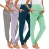 Spring Maternity Women's Casual Pants Premama Solid High Waist Strechy Lounge Trousers For Pregnant Women Joggers With Pockets 1