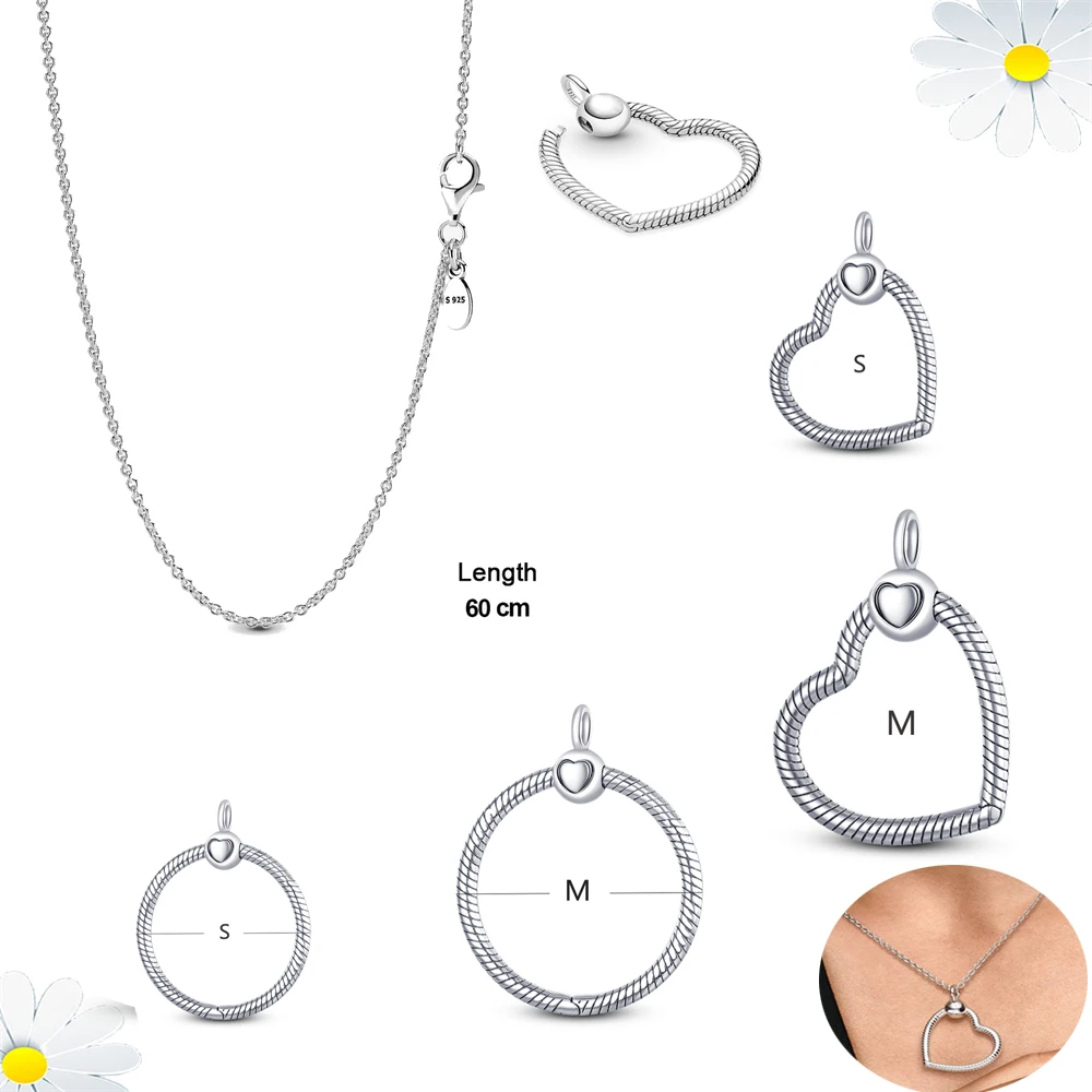 

Минимализм серебряный цвет O Pandora O & Heart Charm Fit Original ожерелье Pandora DIY для женщин ювелирные изделия Подарок на годовщину