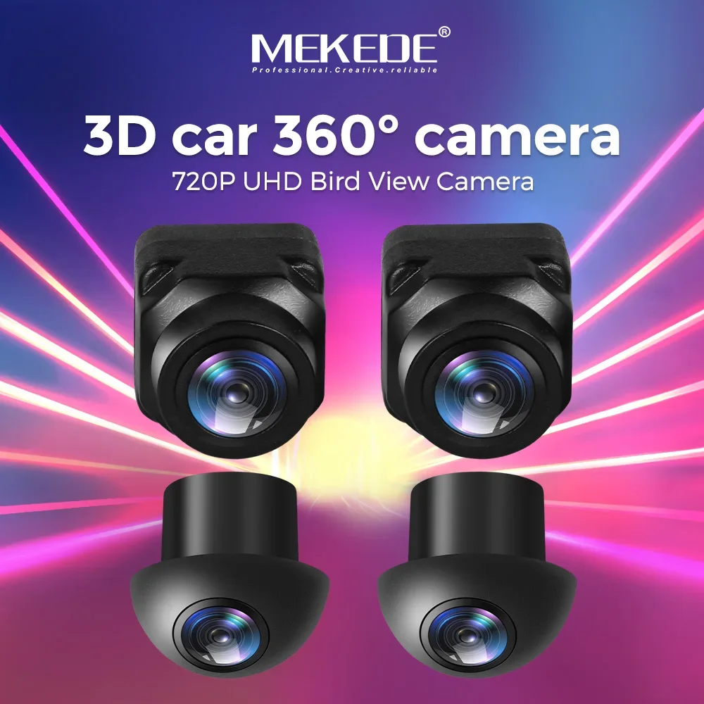 MEKEDE 1080P UHD 3D 360&deg;Panoramic Camera Rear View Camera Car Bird View System 4 Rear/Front/Left/Right 3D 360 Cam 360 panoramic camera 360 degree camera