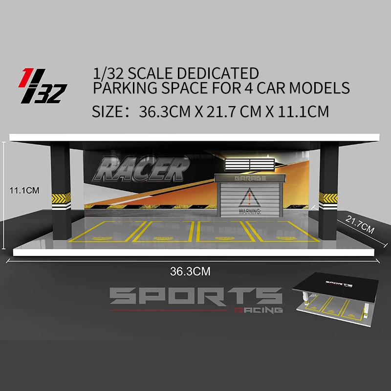 1/32 1/24 1/18 Scale Lighting Parking Lot Assembly Toy Diecast Alloy Model Car Garage DIY Scene Collection Display Toy Car Gift image 27
