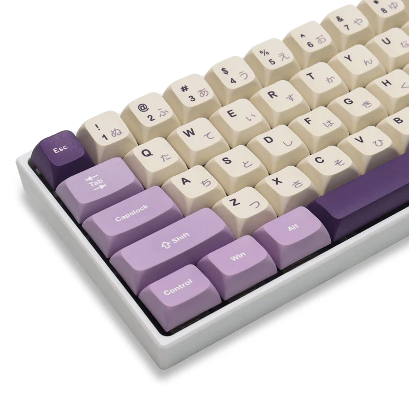 

123 Keys PBT Custom DIY Keycap XVX Profile Purple Korea Keycaps with Puller for GH60/RK61/GK64/Womier66/ALT61/87/104 Keyboards