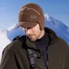 Simple Soft Earflap Woolen Hat Anti-cold Headgear Ear Protection Peaked Cap Solid Color Thickened Knitted Elastic Hat School