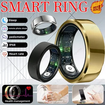 2026 New Smart Ring Men Women, Heart Rate and Blood Oxygen Monitoring Smartring IP68 & 5ATM Waterproof, Multi-sport Mode Rings 1