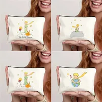 Harajuku Women's Fashion Makeup Bag Little Prince Earth Space Fashion Storage Bag Environmental Protection Large Capacity Wallet 1