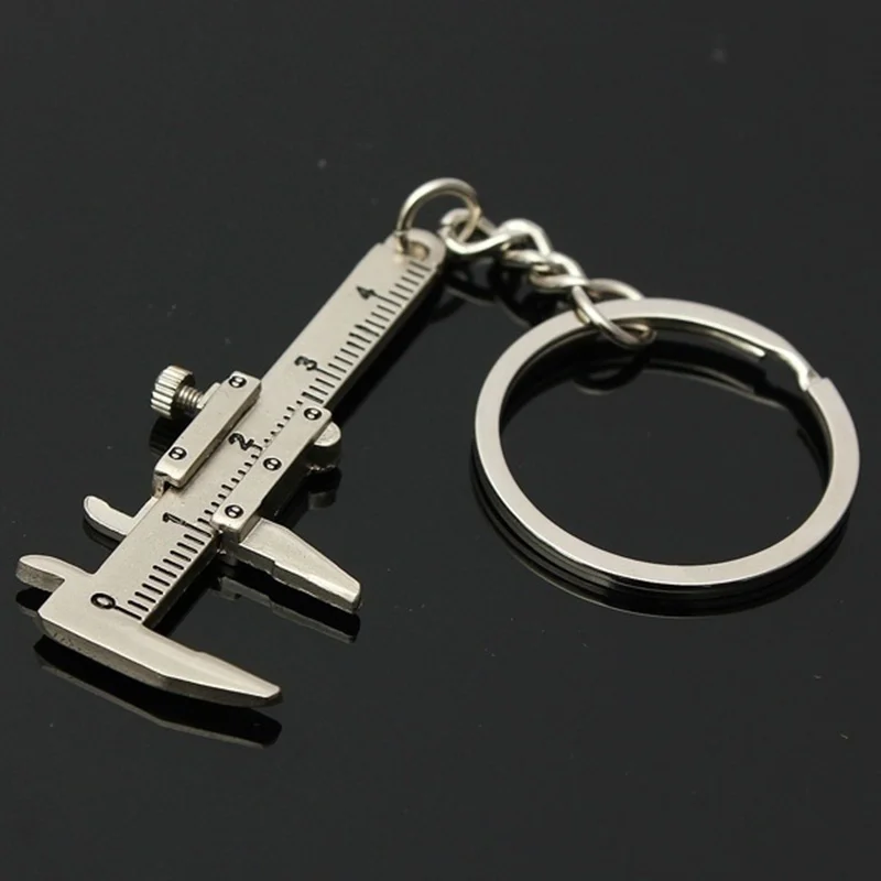 Car Key Mini Vernier Caliper Portable 0-40mm keychain Measuring Gauging Tools Car Turbo key Chain Ring Ruler Caliper keychain climbing hook metal keychain mini wrench keychain motorcycle keychain