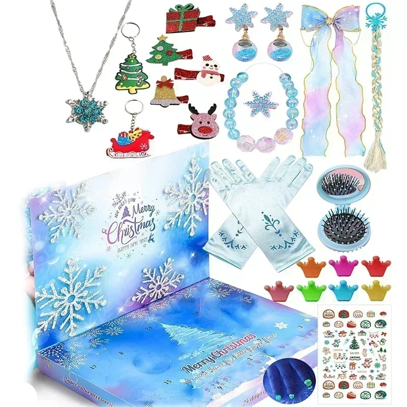 Calendario Dell'Avvento 2025 Gioielli – Set Con Collana, Bracciale E Orecchini, 24 Regali Per Natale – Regalo Per Lei