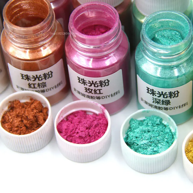 Mica Powder Crystal Drop Glue Material Pigment Toning Without Heavy Metal Color Uniform Environmental Protection Multi-color