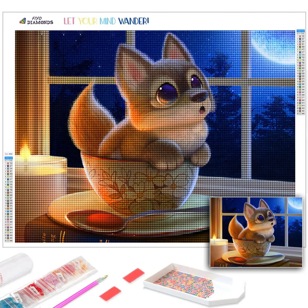 DIY 5D Diamond Painting Cute Animal Picture Mosaic Full Diamond Embroidery Cross Stitch Set Home Decoration aлмазная mозаика 