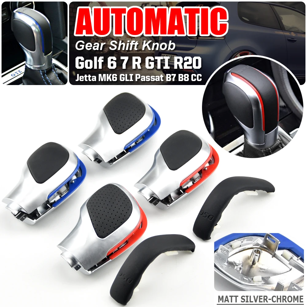 

Auto Gear Shift Knob Lever Shifter Hand Ball Chrome/Matt Silver For VW Golf 6 7 R GTI Passat B7 B8 CC R20 Jetta MK6 GLI