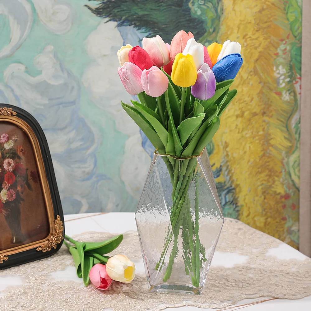 5/10Pcs Artificial Tulip Bouquet