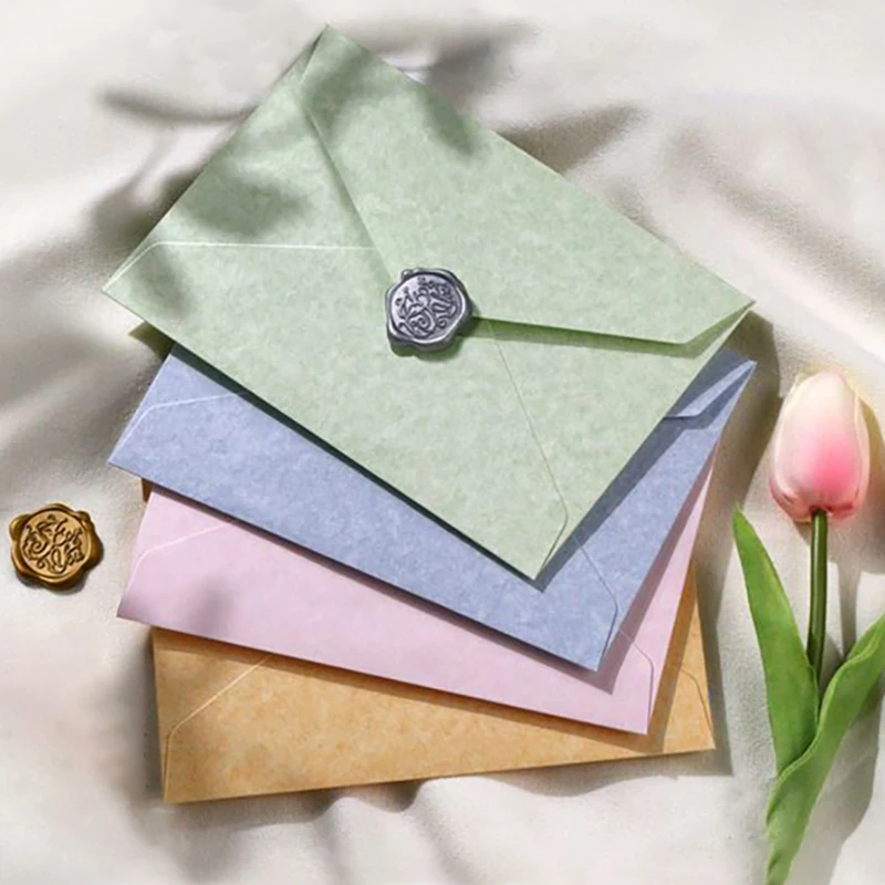 5pcs Vintage Macaron Multicolor Envelopes Wedding Party Invitations Cards Postcard Gift Envelope Letter Paper Stationery Office