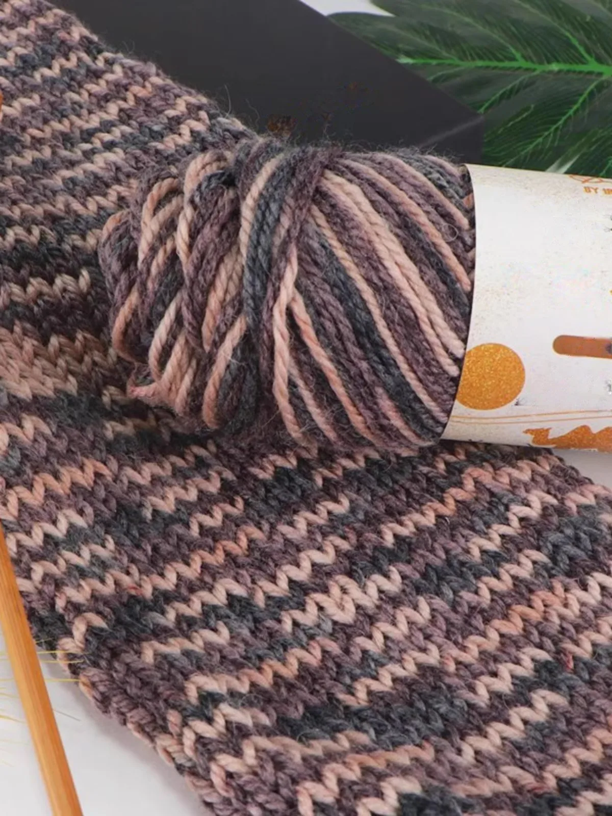 뜨게 스웨터 스카프 모자용 염색 모직 실, 중간 두께, 부드러운 양모 실, 따뜻하고 푹신한, 2 플라이 핸드 크로셰 세그먼트, 500g/세트