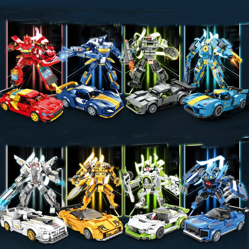 Transformation-Racing-Car-Building-Brick-Toy-para-Crian-as-DIY-Mecha ...