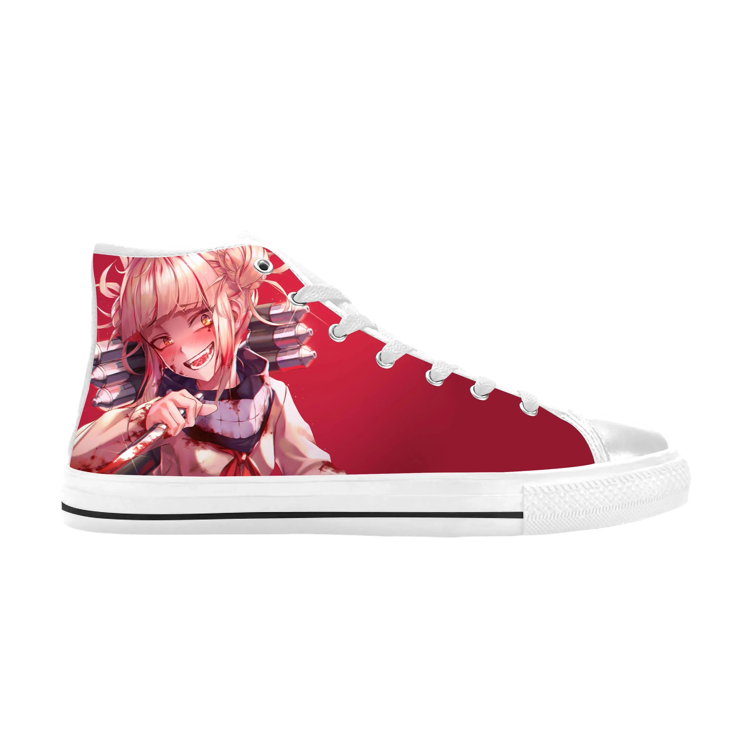Japanese Manga Anime My Hero Academia Toga Himiko Casual Cloth Shoes High Top Comfortable Breathable 3D Print Men Women Sneakers 5