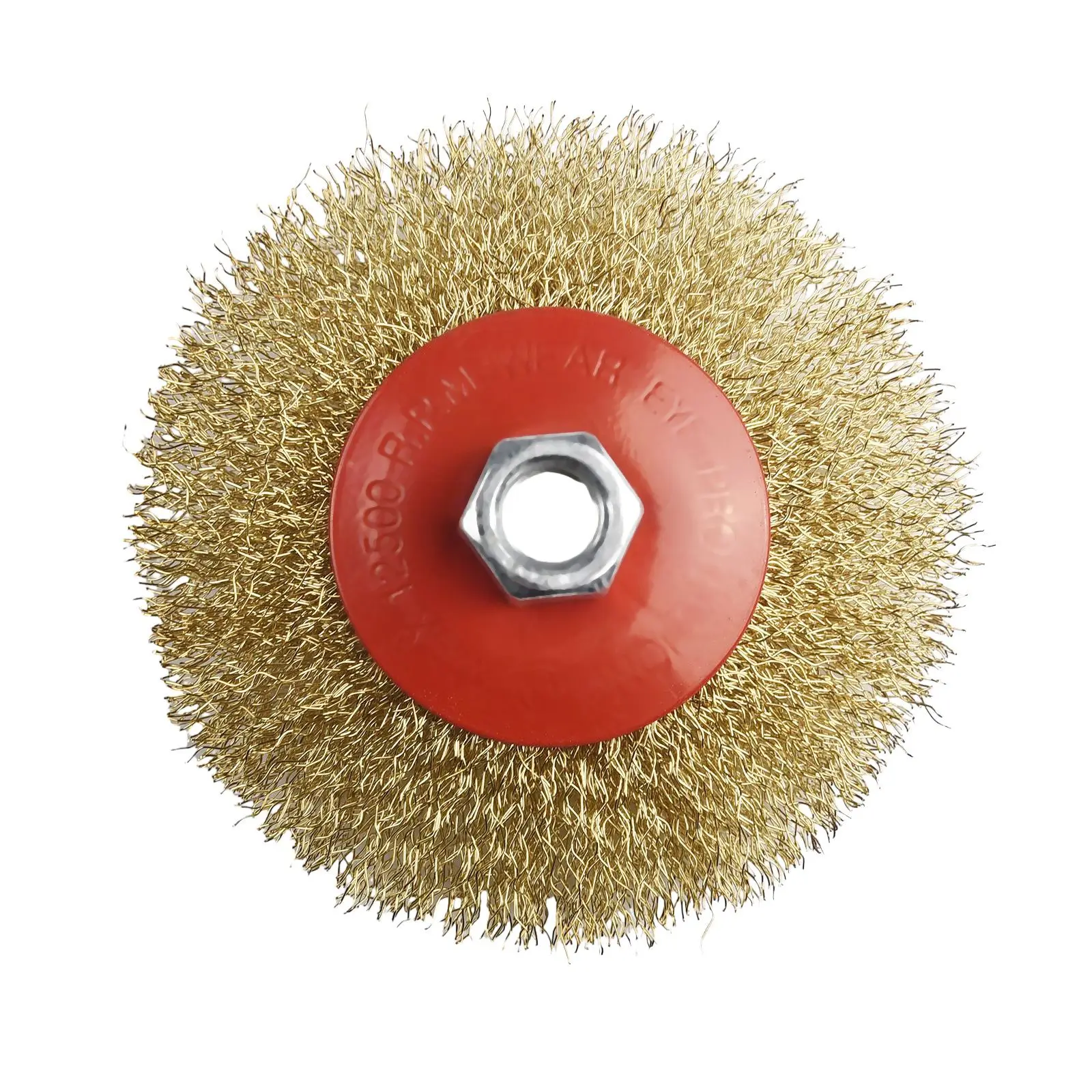 

115mm Drill Brush M14 Thread Steel Copper-plated Wire Brushes Bevel Wheel Polishing Bit Rotary Tool Angle Grinder Accessories