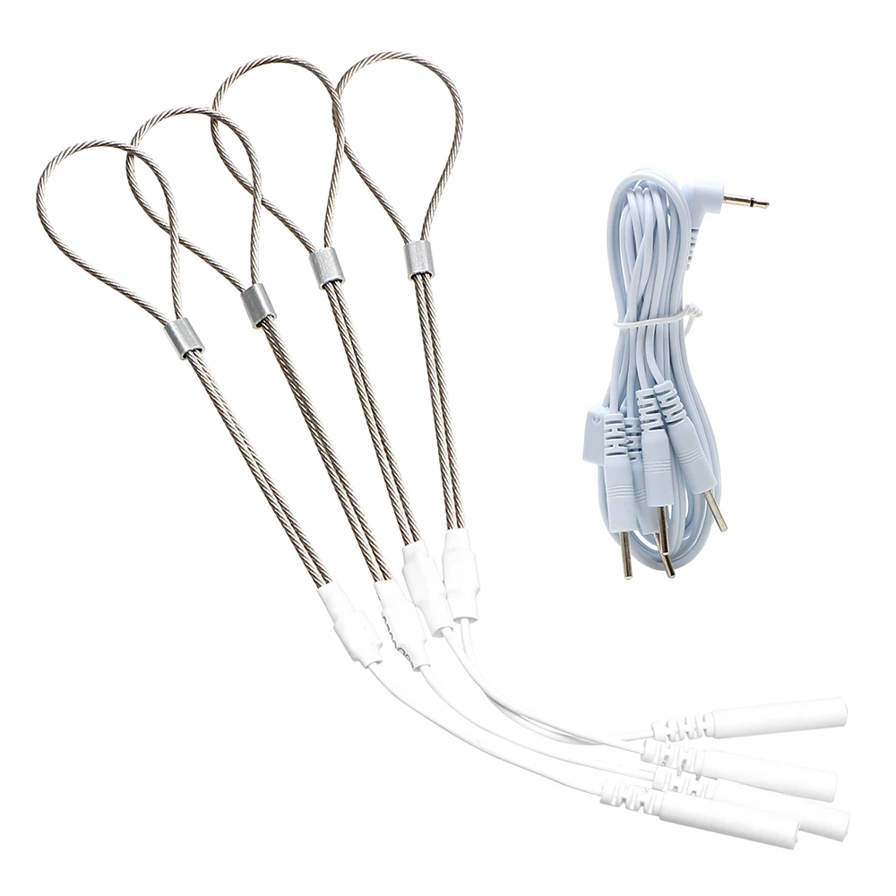 IKOKY Cock Rings Electric Shock Wire Loop Electric Penis Massager Delayed Ejaculation Sex Toys For Men Male Penis Stimulator
