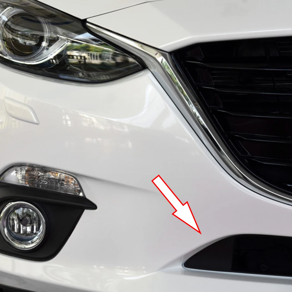 Car Front Bumper Triangle Trim Cover Cap Replacement Right Left Lower Grille For Mazda 3 Axela 2014 BHN1-50-101 BHN1-50-102 car bumper cover