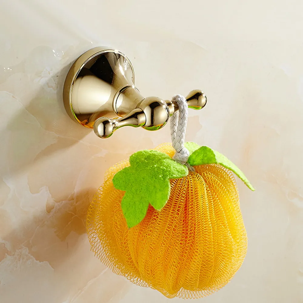 Luxury Gold Color Brass Wall Mounted Bathroom Accessories Set Towel Bar Soap Dish Robe Hook Toilet Paper Holder azh114