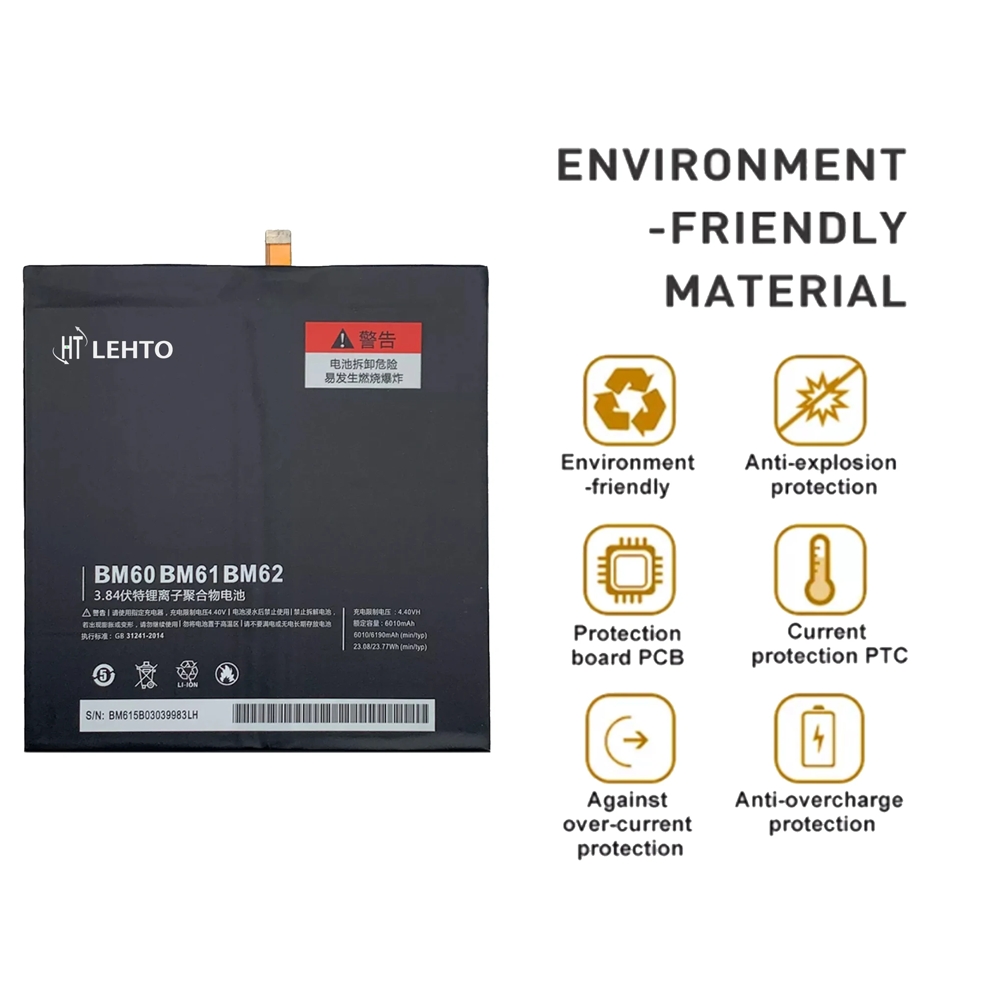 2024 new BM60 BM61 BM62 Battery For Xiaomi Pad 1 2 Mipad 3 Original Capacity Tablet Replace High Capacity Bateria