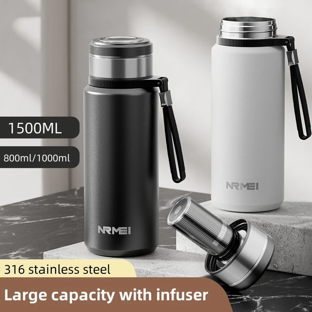 Comvi 68oz Large Coffee Thermus for Travel - 24 hours hot & cold Flasks for  Hot and Cold Drinks, Stainless Steel, vacuum insulated flask with 2 Cups